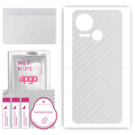 apgo Protective Skin Sticker for the back compatible with Tecno Spark 10 5G, Wrap Film, Foil, Vinyl - Pattern Transparent Carbon