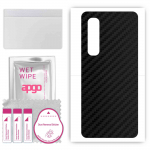 apgo Protective Skin Sticker for the back compatible with Oppo Find X2, Wrap Film, Foil, Vinyl - Pattern Carbon Black