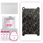 apgo Protective Skin Sticker for the back compatible with LG G Pad 5 10.1, Wrap Film, Foil, Vinyl - Pattern Carbon Black Pixel