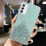 Prabangus Bling Glitter telefono dėklas, skirtas samsung galaxy M13 4G M23 M135F M236B mink&scaron;tas visas dangtelis, skirtas GALAXY M 13 M 23 galinio dangtelio talpa For samsung M135F žalia