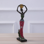 22 cm / 25 cm dervos etninio stiliaus figūrėlės, kūrybingos vintažinės interjero dekoracijos, amatų papuo&scaron;alai Silver-2_as described
