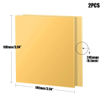 2 vnt žalvario vario plok&scaron;tė be įbrėžimų, storis 0,5 / 0,8 / 1,0 / 1,5 mm žalvario lak&scaron;tas, skirtas pasidaryk pats gaminti CNC rėmo modelio formos formą pasidaryk pats statybos žalvario padas 0.5x100x100mm-0.02x3.94x3.94