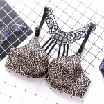 Madingi priekiniai užsegimai be vielinių mergaičių apatiniai BH Sexy Leopard Print Moteri&scaron;ki Push Up liemenėlės apatinis trikotažas Vir&scaron;ūnės, reguliuojamos moteri&scaron;kos apyrankės 38/85B