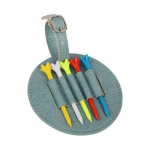 &bdquo;Golf Tee Bag&ldquo; Dirbtinės odos &bdquo;Golf Tee&ldquo; krep&scaron;ys su 5 mar&scaron;kinėliais &bdquo;Golf Accessories Carry Case Tees&ldquo; Organizatoriaus laikiklis vyrams &scaron;viesiai mėlyna spalva