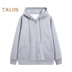 Vyri&scaron;ka striukė su gobtuvu, laisvalaikio formos paltas su reguliuojamu užtrauktuku, gobtuvas ilgomis rankovėmis, sportinių kelionių vakarėliams M &scaron;viesiai pilka spalva