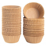 1000 vnt Muffin Cup Riebalams atsparus keksiukų įdėklai Nelipnus auk&scaron;tai temperatūrai atsparus desertinis kepimo puodelis virtuvei 6 cm balta
