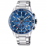 Festina Timeless Chronograph Nerūdijančio Plieno Mėlynas Ciferblatas Kvarcinis F20560-3 100M Vyri&scaron;kas Laikrodis mėlyna