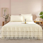 Dvigubas nėriniuotas sijonas lovai colcha de cama queen Plant spausdintas lovos užvalkalas vienvietis / karalienės / labai didelės lovos sijonas(Reikalingas pagalvės užvalkalas) 1pc 180cmx200cm