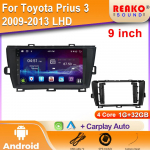 9 colių Android automobilinis radijas Toyota Prius 3 09-13 LHD Carplay Multimedia Vedio grotuvas GPS Navi MP5 BT DSP EQ 4/5G Wifi 4 core 1GB+32GB carplay