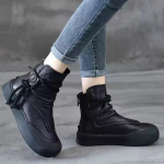 Platforminiai moteri&scaron;ki sniego aulinukai odiniai žieminiai plok&scaron;čiapadžiai dizainerio klasikiniai oksfordo aulinukai nauja 2024 m. tendencija vaik&scaron;čiojimui Mujer Zapatillas 37 juoda