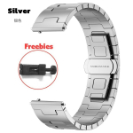 22 mm prabangi titano apyrankė skirta Samsung Galaxy Gear S3 STtano lydinio metalinė apyrankė, skirta Huawei GT5 5Pro 4 3 2e 46MM Correa Universal 22MM width sidabras