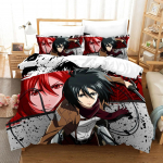 3D Attack On Titan patalynės komplektas Viengulis Twin Pilnas Queen King Dydis Attack On Titan lovos komplektas Vaikams Vaikų miegamojo antklodės užvalkalų komplektai EU Single 135x200cm