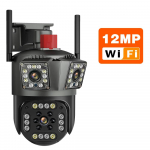 2025 m. Nauja WiFi 6K 12MP PTZ IP kamera Trijų ekranų Saugumas Apsauga Judėjimas Žmogaus aptikimas Lauke IP CCTV Survalance Smart Home 12MP No Card