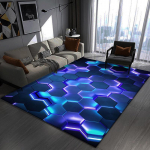 Voe3D Cross-Border dekoratyvinis grindų kilimėlis: Miegamojo, žaidimų kambario ir svetainės kilimas 120x160cm Crystal Velvet
