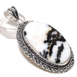 Natural Buffalo Jasper Gemstone 925 Sterling Silver Jewelry Pendant 2.84 p7y64