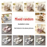 Unisex lininės &scaron;lepetės: Visiems sezonams skirta, neslystanti, tyli, medvilnės ir lino avalynė poroms. 38-39