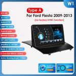 Ossuret 2din Android Automobilio radijas Ford Fiesta 2009 - 2017 m. Automobilio radijas Multimedia Vaizdo grotuvas GPS navigacija Pagrindinis įrenginys Carplay 4G WIFI I&scaron;manusis DVR W1 AB 8Core 2G 32G AI