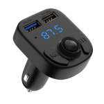 FM siųstuvas Bluetooth 5.0 - Phonillico - Radijo adapteris - 2 USB prievadai - Laisvų rankų įranga - Juodas
