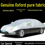 Sustorintas automobilio pusiau uždangalas: Apsauga nuo saulės, lietaus ir sniego su &scaron;ilumos izoliacija Oxford Fabric Silver Half Cover