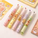 6 vnt. Mielas animacinis filmas Capybara pary&scaron;kintuvas ra&scaron;omas sklandžiai greitai džiūstantys ra&scaron;ikliai Mokykliniai biuro reikmenys mokiniams Kanceliarinės dovanos 6Pcs