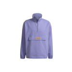 Adidas Originals Trefoil Ketvirčio užtrauktuko laisvalaikio sportinis pusiau užtrauktuko su gobtuvu &scaron;viesiai violetinis vyri&scaron;kas vir&scaron;utinis drabužis HB1822 XL