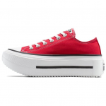 Converse Chuck Taylor All Star Lift Dvigubo Pakilimo Platformos Žemi Raudoni Unisex Sportbačiai Juodi Balti A16515C 39.5