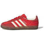 adidas Gazelle Indoor Raudonos Dryžuotos Satino Moteri&scaron;ki Sportbačiai Geresnis-Raudonas Kreminės-Baltos JS1411 40⅔