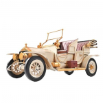 Eleganti&scaron;kas auksinis jubiliejinis automobilio modelis, automobilių entuziastai ir istorijos mėgėjai, detalus automobilio dizainas namams, biuro dekoras, ypatingos progos, jubiliejus