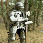 Viduramžių gotikinis riterio kūno &scaron;arvų kostiumas, ne&scaron;iojamas riterio &scaron;arvų kostiumas Larp mū&scaron;io karys, XV amžiaus kovos voki&scaron;kas viso kūno &scaron;arvai
