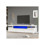 TV spintelė - MUVOE - 160x39x42 cm - Balta - 16 spalvų LED ap&scaron;vietimas - Skirta TV iki 70 colių balta