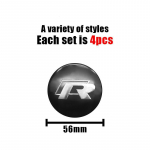 4 vnt. 56 mm Automobilio Rato Centrinio Dangtelio Lipdukai Rato Gaubtas Automobilio Aksesuarai R Golf Motion GTI Polo Touran Octavia New style R