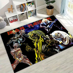 3D Geležinių Merginų Muzikos Grupės Meninis Kilimas-Takelis Miegamajam Svetainei Sofai Namų Durų Takelis Dekoras, Didelis Vaikams Neslystantis Grindų Takelis 60x90cm( 23x35in )