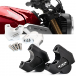 Honda CB650R CBR650R CB650F CB650 Motociklo Vairo Pakėlėjai Vairo Tvirtinimas Vairo Gnybtas 28mm 1 1/8 Pratęsti Silver - CB650R