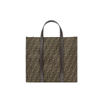 Fendi FF ra&scaron;to logotipas Didelės talpos odinė pirkinių rankinė Vyri&scaron;kos pirkinių rankinės Ruda 7VA390AG0MF19KW Basic Set (Bag+Dust Bag)