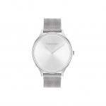 Calvin Klein CK Madingas Minimalistinis Dvigubo Dygsnio Saulės Spindulių Baltas Ciferblatas Milani&scaron;kas Dirželis Kvarcinis Laikrodis Moteri&scaron;ki laikrodžiai 25200001 Regular Watch Box,White Dial 25200001