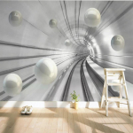 Modernūs foto tapetai Abstraktus tunelis Erdvės sfera 3D sienų freska Svetainė Miegamasis Namų dekoras Sienų popierius 200 cm(W) x 140 cm(H)