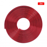 2/5/10M chromo automobilio durų kra&scaron;tų apsaugos juostelė automatinė durų nuo susidūrimo juostelė durų bagetai apdailos lipni įbrėžimų apsauga 2M-Red