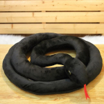 110/160 CM Imituotas Python Gyvatės pliu&scaron;inis žaislas Milžini&scaron;ka Boa Kobra Ilgai Įdaryti Gyvatė Pliu&scaron;inė pagalvė Vaikams Berniukai Dovanų namų puo&scaron;mena 110cm juoda