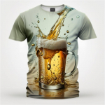 Vyri&scaron;ki mar&scaron;kinėliai 3d marginti alaus mar&scaron;kinėliai vyrams Juokingi vyri&scaron;ki mar&scaron;kinėliai Kasdieniai vasaros gatvės apranga Unisex mar&scaron;kinėliai Top vyri&scaron;ki drabužiai XL