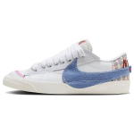 Nike Blazer Low 77 Jumbo Denim Swoosh Vyri&scaron;ki sportbačiai Balti Mėlyni-Whisper Sail FJ7741-141 36.5