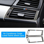 Anglies pluo&scaron;to automobilio valdymo skydelis i&scaron; kairės-de&scaron;inės oro kondicionieriaus i&scaron;leidimo angos rėmo dangtelio lipdukai, skirti BMW X5 E70 X6 E71 2008-13 priedams