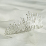 Gimtadienio tortas Crown Bride Vestuvės Tiara Pearl Kalnų kri&scaron;tolinis galvos apdangalas Vaiki&scaron;kas Karūnos princesės Style Performance Plaukų Priedai