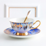 European Entry Lux Royal Bone China kavos puodelis ir lėk&scaron;tė popietės arbatos puodelis, patiekalas ir &scaron;auk&scaron;tas Hotel Club Cafe pasirinkimas