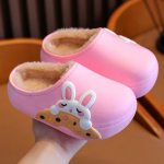 &bdquo;Vaikų žieminės medvilninės &scaron;lepetės: Neslystantys, &scaron;ilti, atsparūs vandeniui, mink&scaron;ti namų batai 40-41 size, insole 25cm/adult wearable rožinė