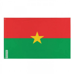 Burkina Faso vėliava &ndash; 160 x 240 cm &ndash; Atsparus poliesteris &ndash; 2 metalinės kilpos &ndash; Naudojimui patalpose / lauke &ndash; Pikselių forma gryna
