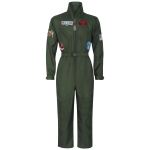 Top Gun Cosplay Kostiumas Amerikos Oro Pajėgų Vyri&scaron;kas Uniformos Kostiumas Su Akiniais Helovinas Armijos Žalios Spalvos Karinis Pilotas Bodis S 40-45kg gray