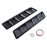 2 vnt Universalus automobilio priekinio variklio dangčio ventiliacijos angų gaubtas anglies pluo&scaron;to stiliaus gaubto au&scaron;inimo skydelis, skirtas Ford Mustang Nissan BMW VW Jetta Golf Jeep juoda