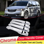 skirtas Chrysler Town and country Voyager 2008&ndash;2016 chromo durų rankenos dangtelio apdailos fiksatorių komplektas Automobilio stiliaus priedai 2009 2010 2011 m. Town and country