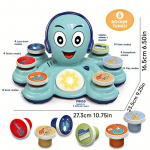 Kūdikio muzikiniai žaislai Mokomieji žaislai mažyliams A&scaron;tuonkojis muzikiniai žaislai Ikimokyklinukams muzikiniai ugdymo instrumentai Žaislas gimtadieniui mėlyna