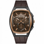Bulova Vyri&scaron;kas kvarcinis rudas laikrodis 98A264 ruda
